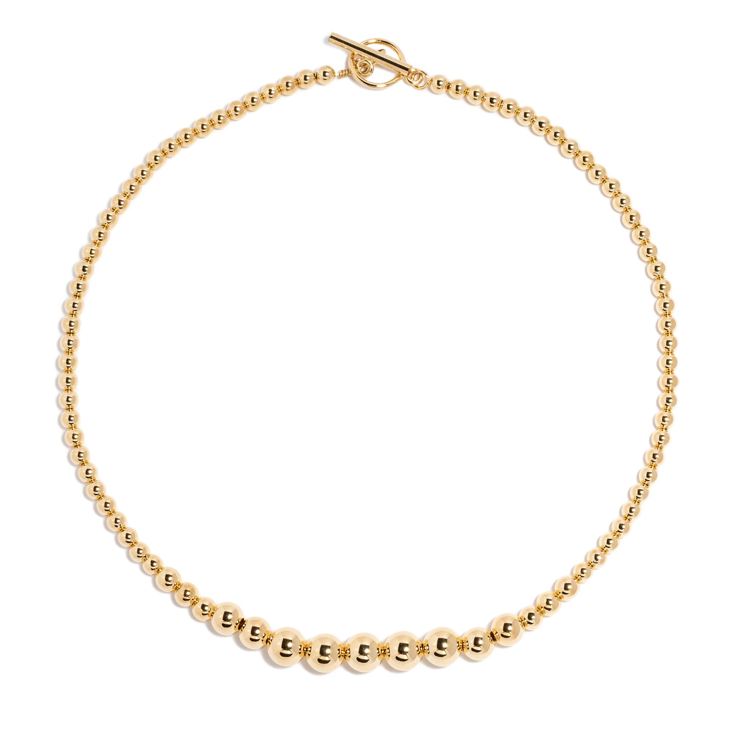 GRADUATED BEAD NECKLACE WITH TOGGLE