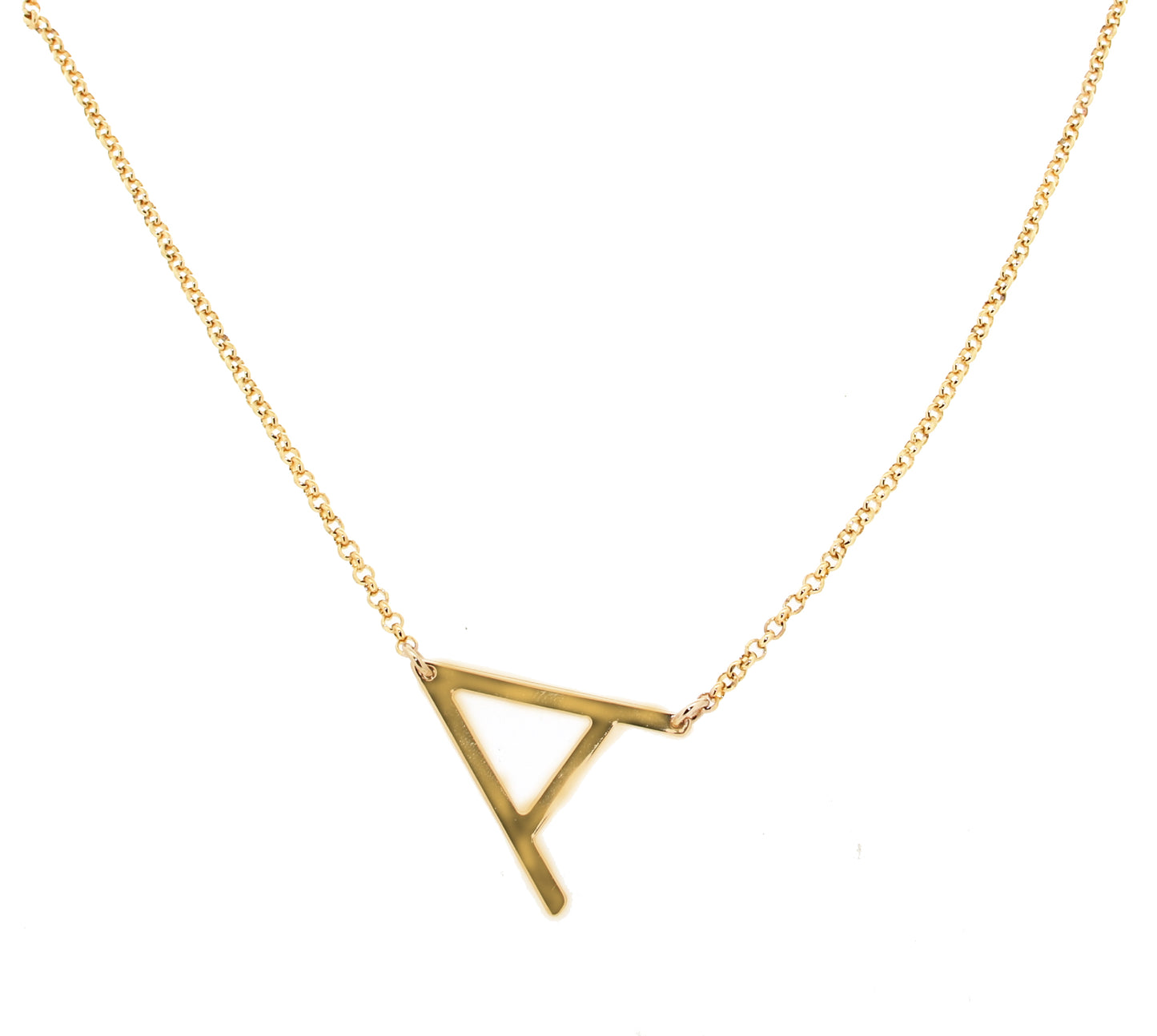 OFF SET INITIAL NECKLACE