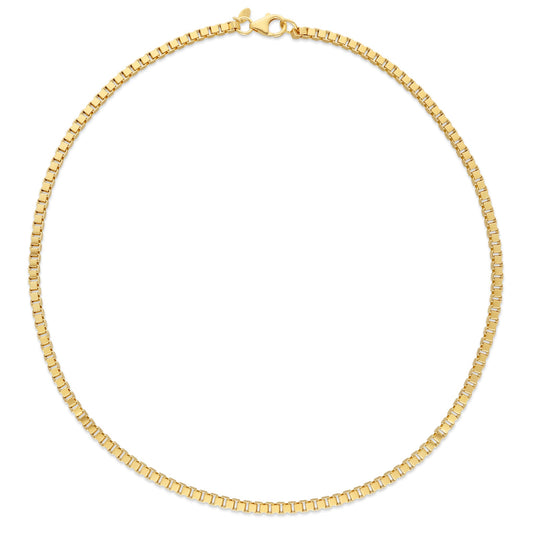 Men's Large yellow Gold heavy box yellow Chain Necklace