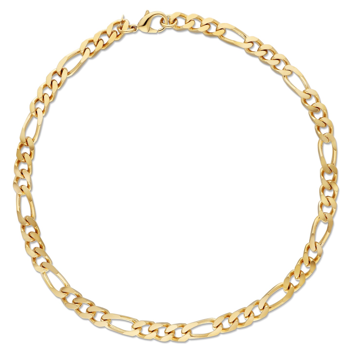 Men's Large yellow Gold figaro yellow Chain 9mm Necklace