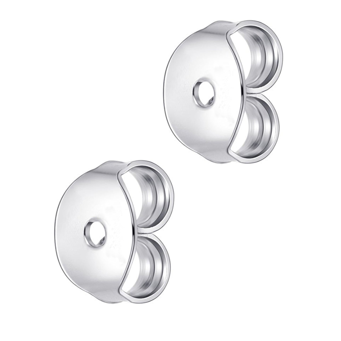 White Rhodium Love Knot Studs