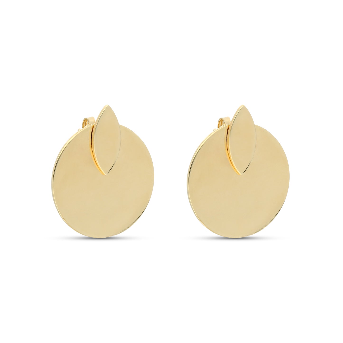 Polished Marquis Stud With Round Disc Jacket