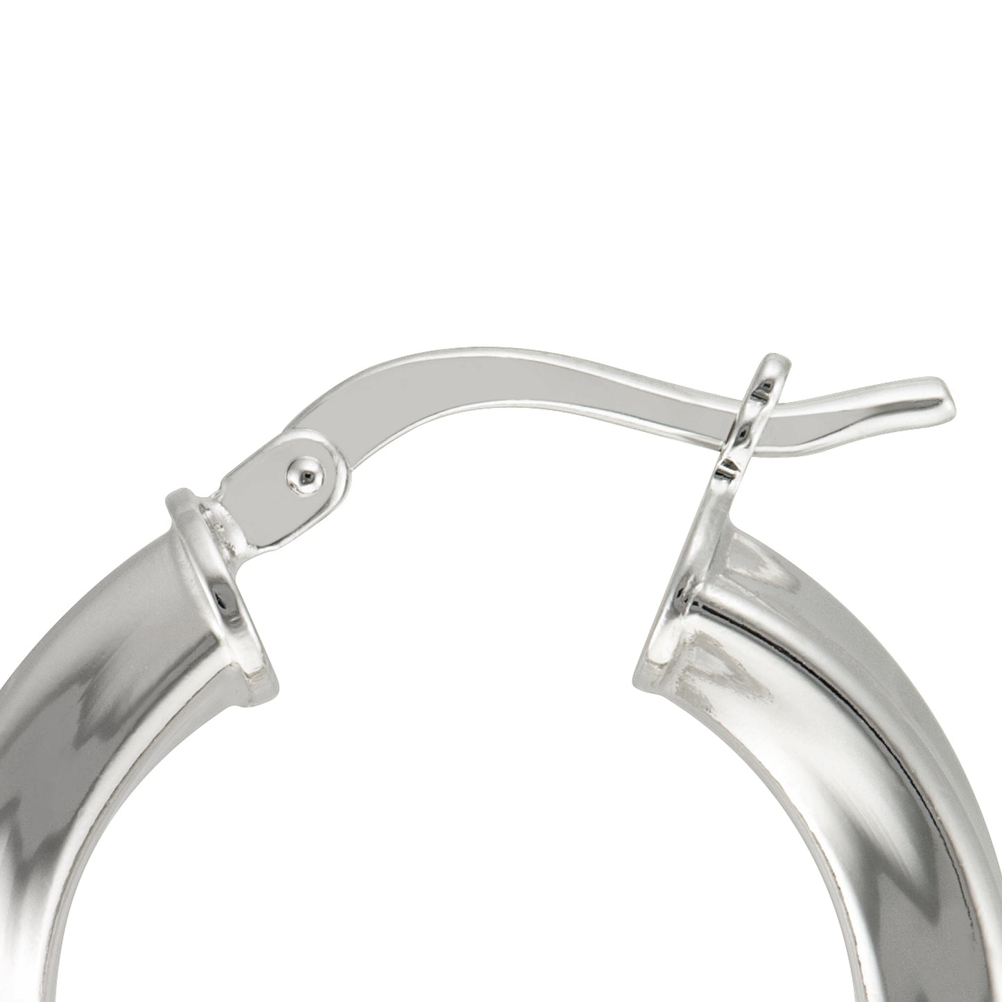 Twisted Round Polished Hoop Outside Diam. Hoop Earrings
