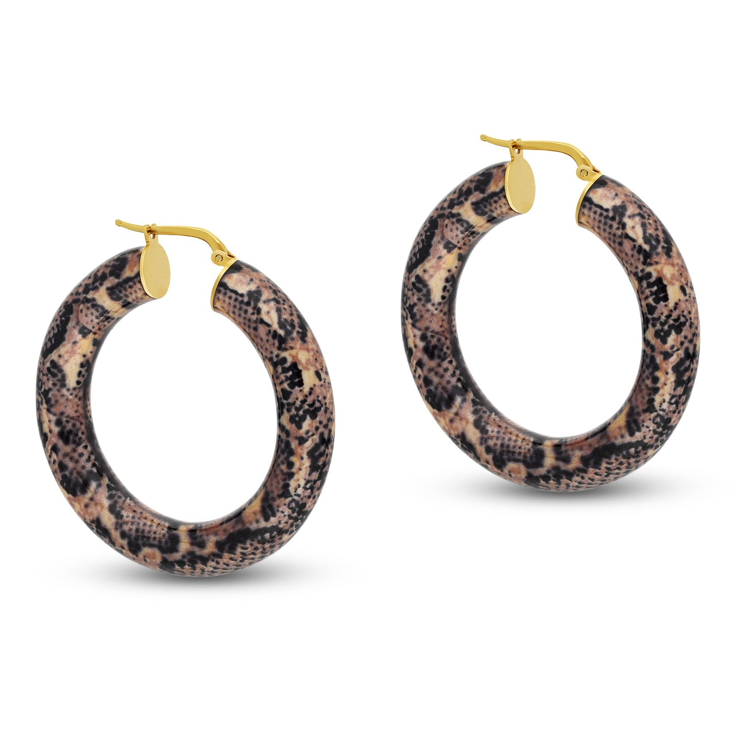 Round Python Enamel Hoops