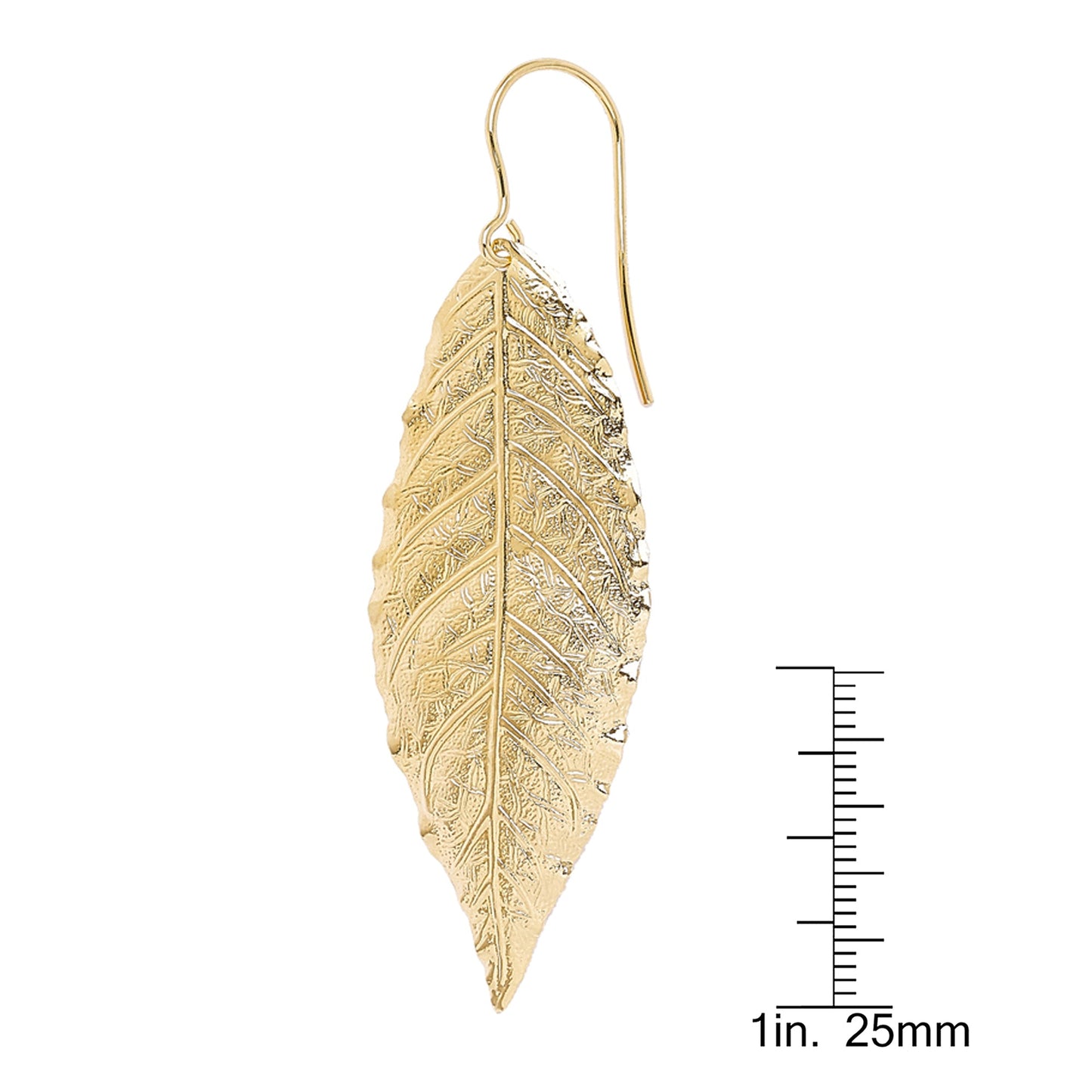 Gold Leaf Drop Earring