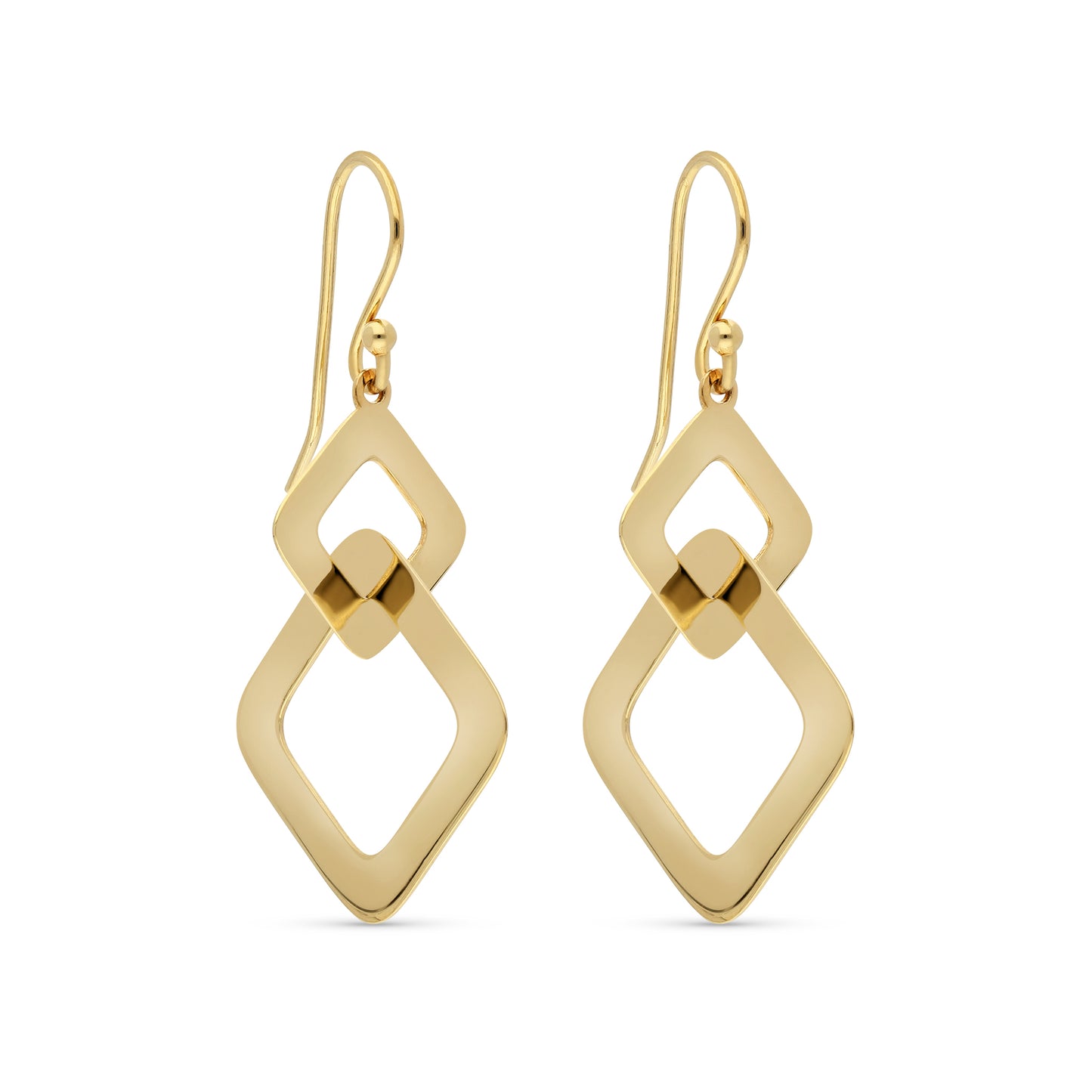 Double Polished Square Earring