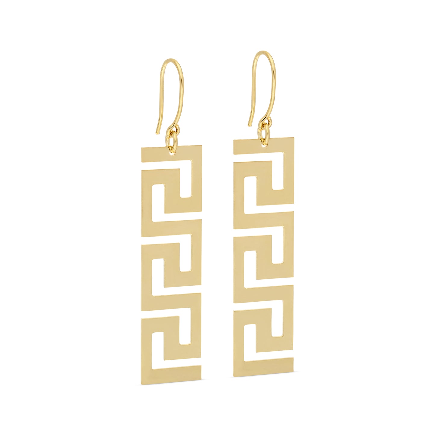 Greek Key Linear Drop Earring