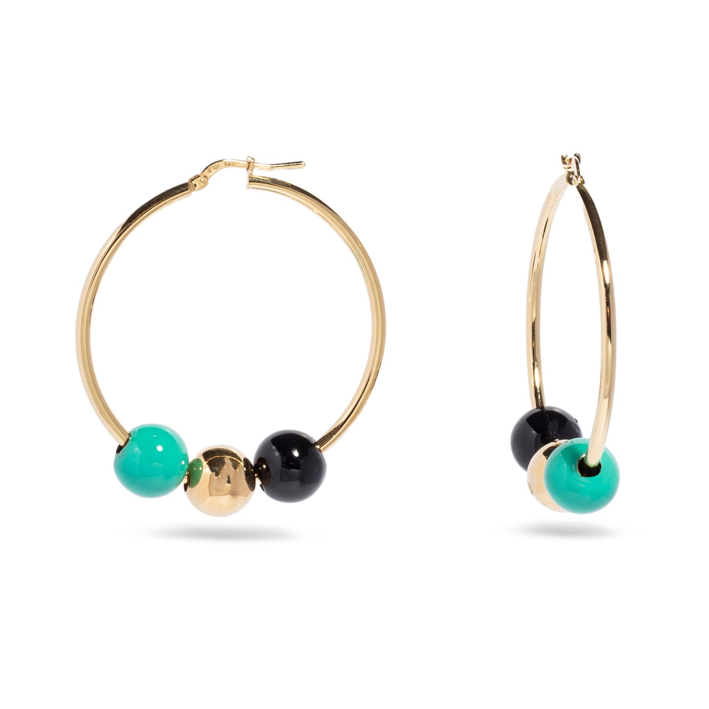 Hoop Earrings with Beads