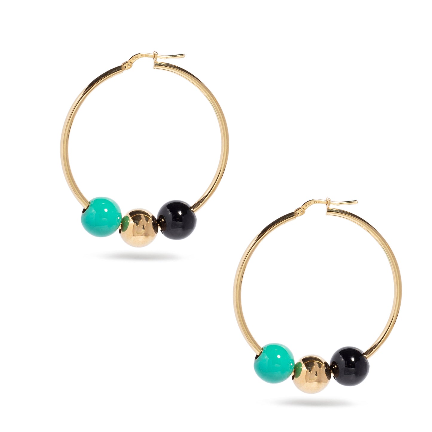 Hoop Earrings with Beads