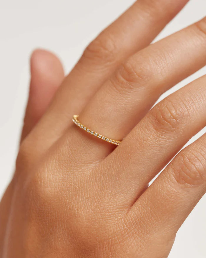 WHITE ESSENTIAL GOLD/SILVER RING