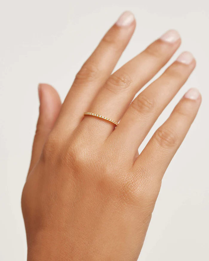 WHITE ESSENTIAL GOLD/SILVER RING