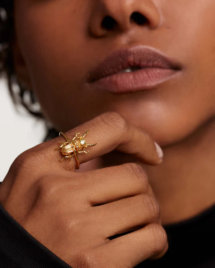 COURAGE BEETLE RING
