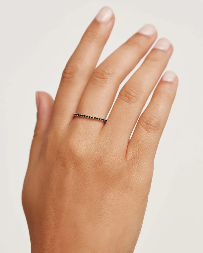BLACK ESSENTIAL GOLD/SILVER RING