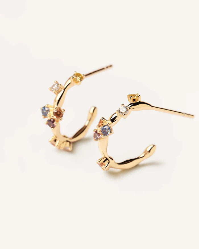 FIVE GOLD EARRINGS