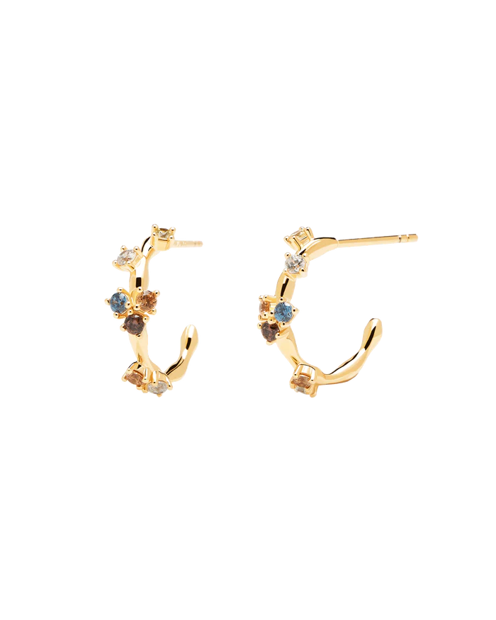 FIVE GOLD EARRINGS