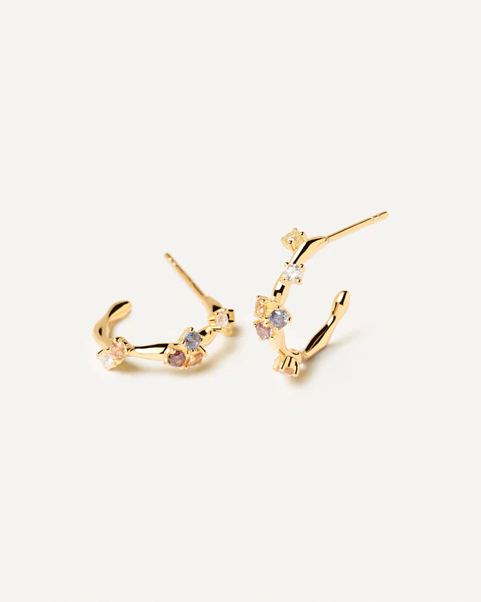 FIVE GOLD EARRINGS