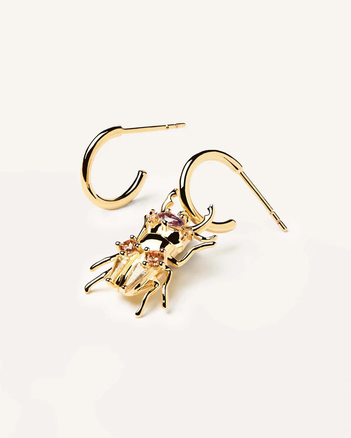 STRENGTH BEETLE EARRINGS