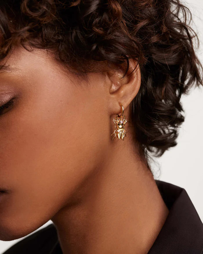 STRENGTH BEETLE EARRINGS