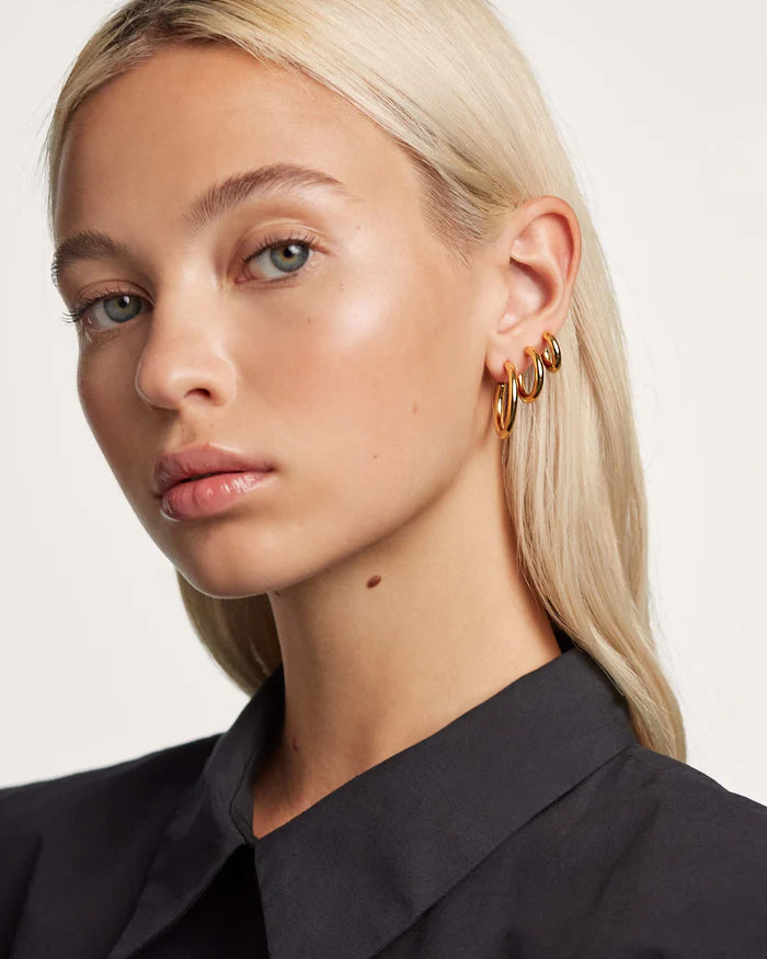 MINI CLOUD GOLD/SILVER EARRINGS