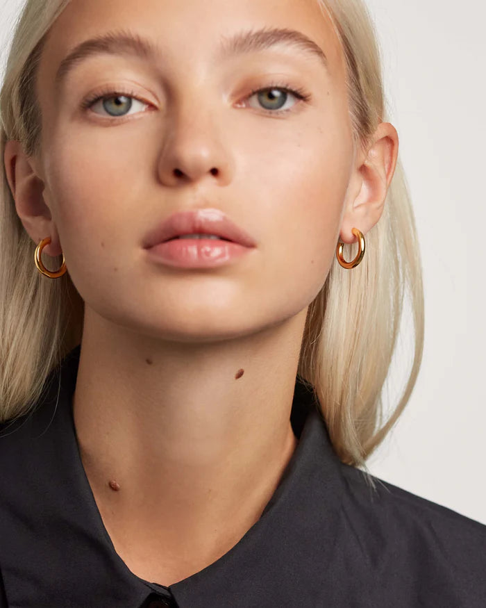 MEDIUM CLOUD GOLD/SILVER EARRINGS