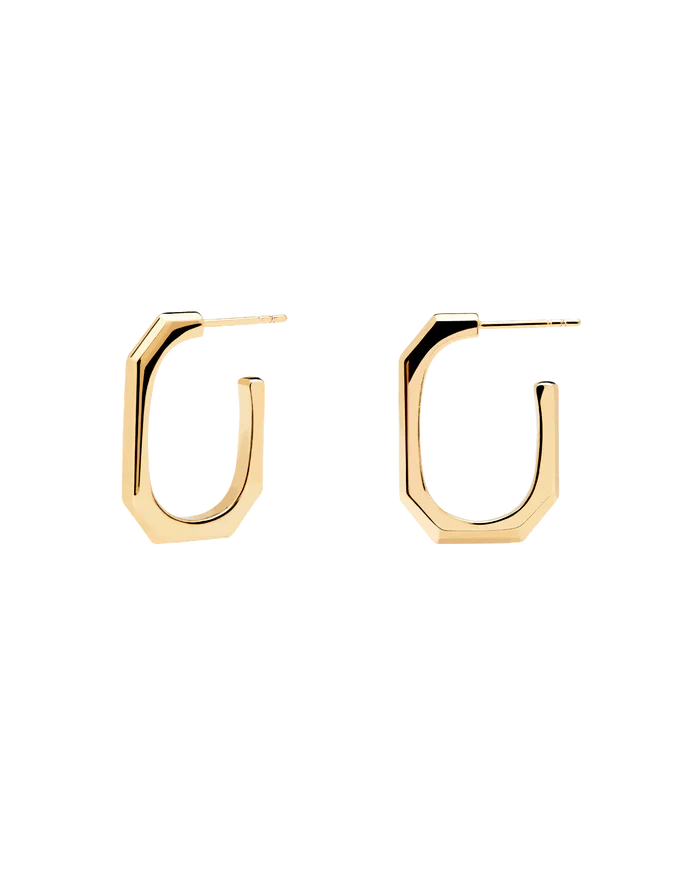 SIGNATURE LINK GOLD/SILVER EARRINGS