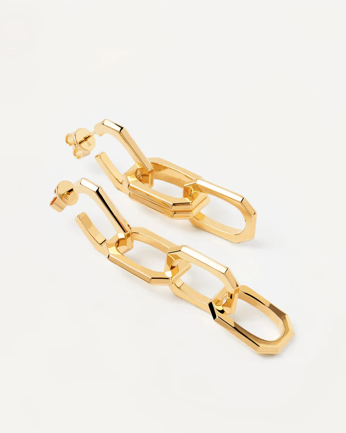 SIGNATURE CHAIN GOLD/SILVER EARRINGS