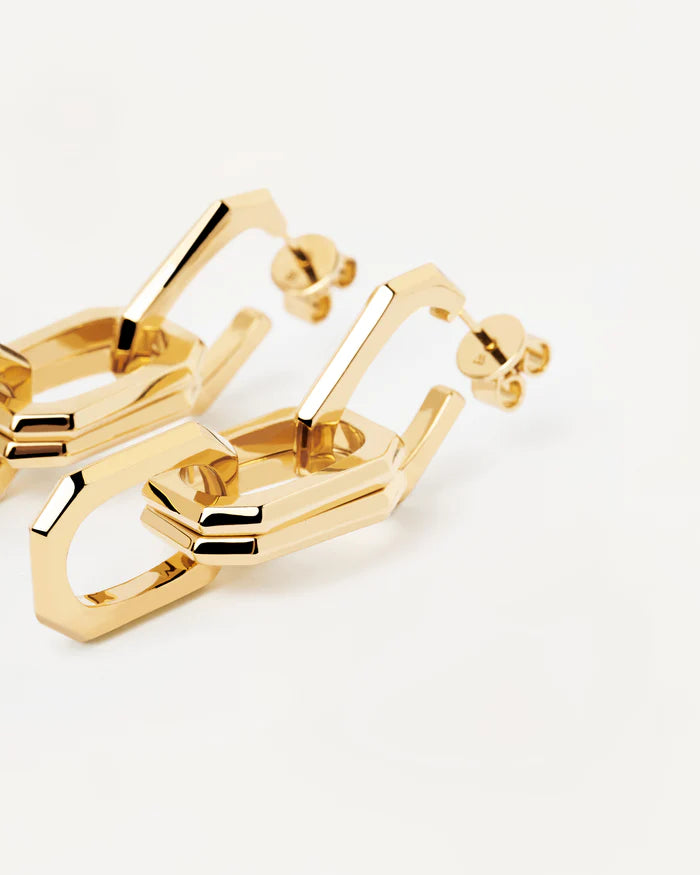 SIGNATURE CHAIN GOLD/SILVER EARRINGS