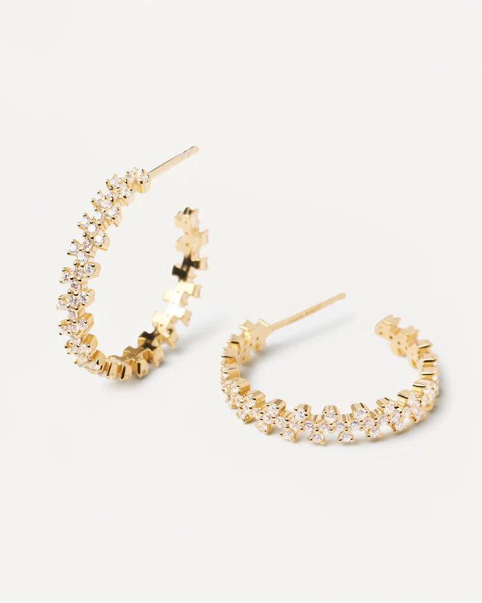 CROWN GOLD/SILVER EARRING