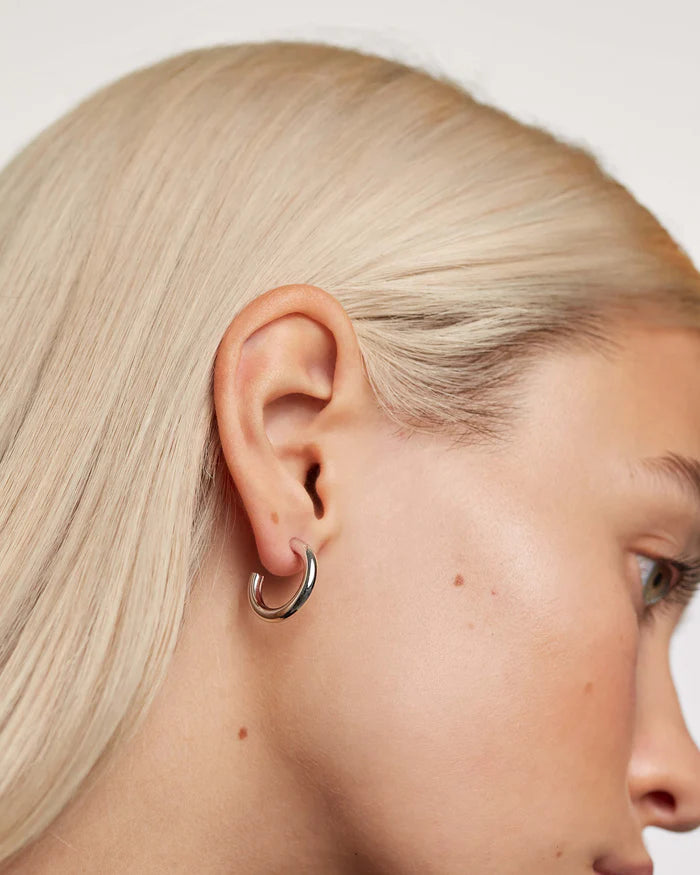 MEDIUM CLOUD GOLD/SILVER EARRINGS