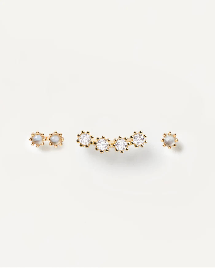 OCEAN GOLD EARRINGS SET