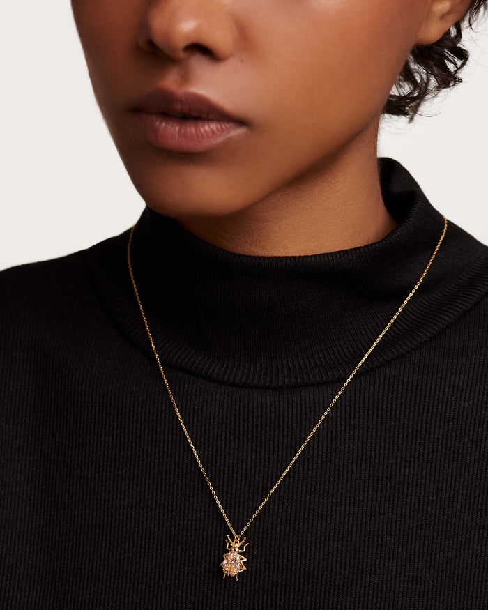 WISDOM BEETLE AMULET NECKLACE