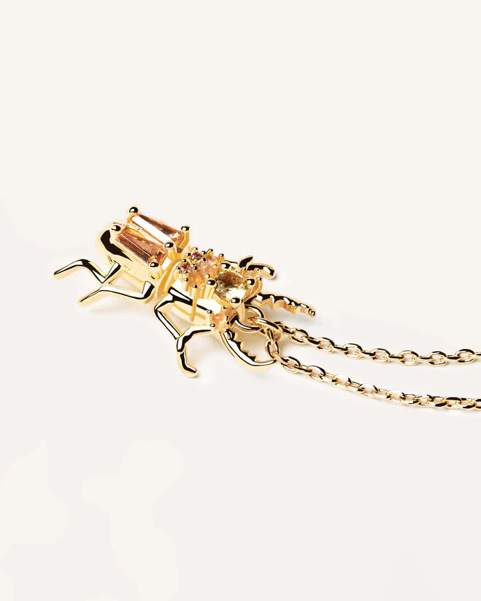 COURAGE BEETLE AMULET NECKLACE
