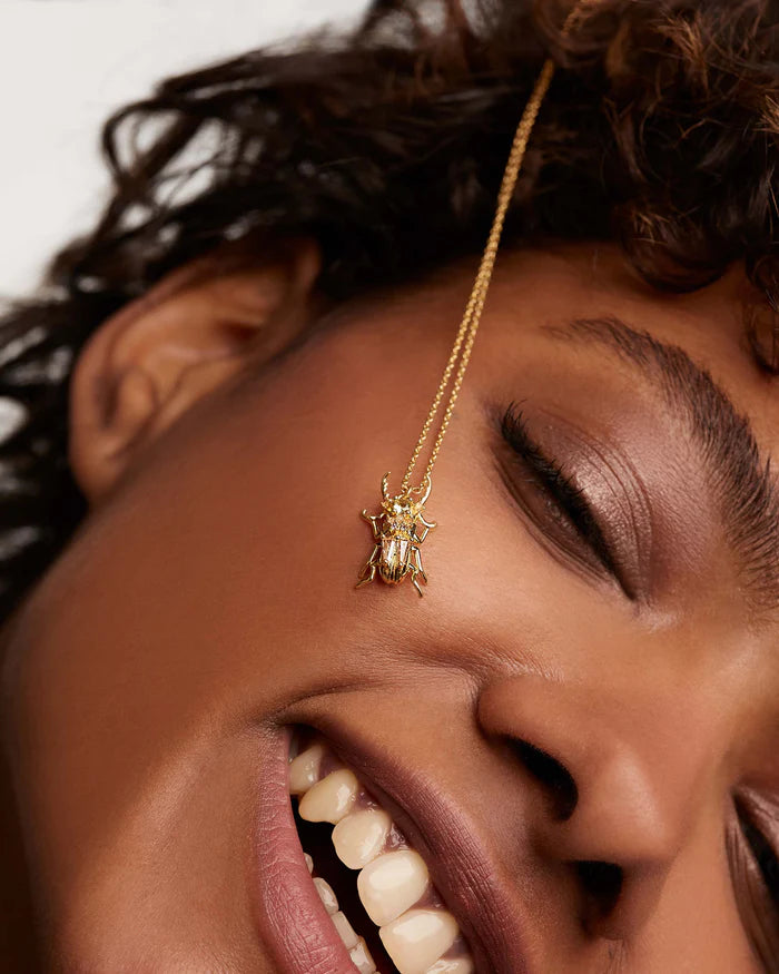 COURAGE BEETLE AMULET NECKLACE