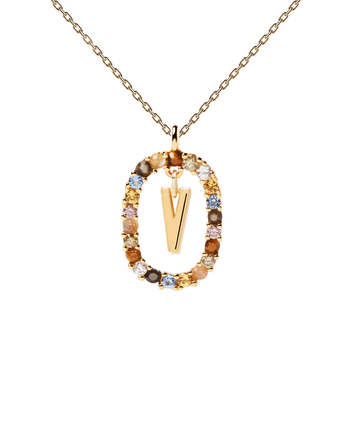 LETTER V NECKLACE