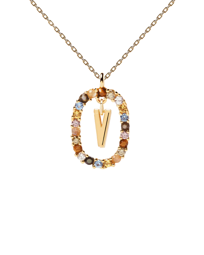 LETTER V NECKLACE