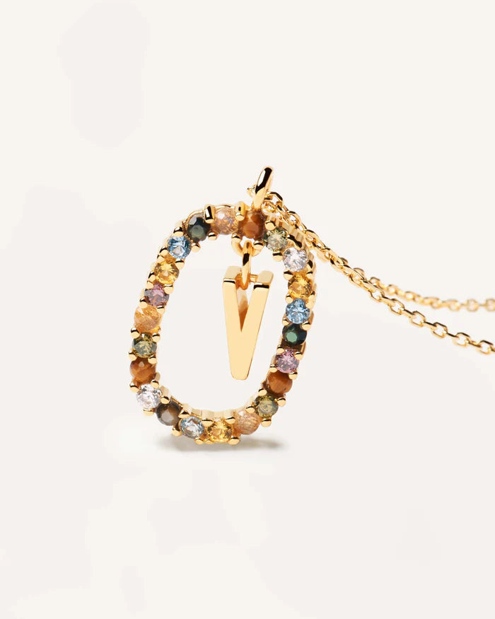 LETTER V NECKLACE