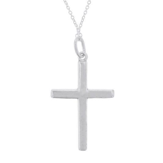 Sterling Silver Hollow Cross Necklace