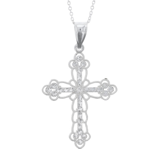 Sterling Silver Filigiree Cross Necklace