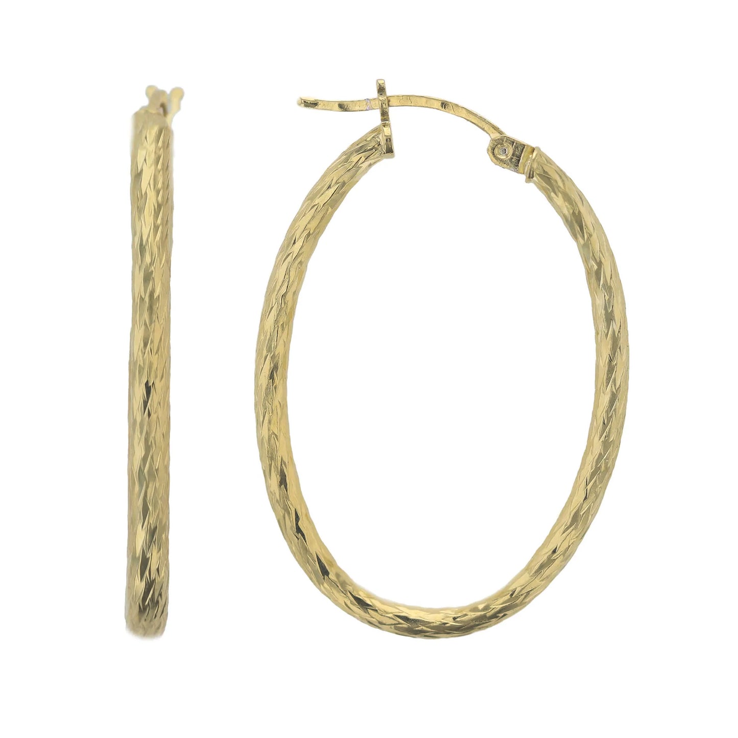 1.5mmX30mm Round Tube Diamond Cut Earrings