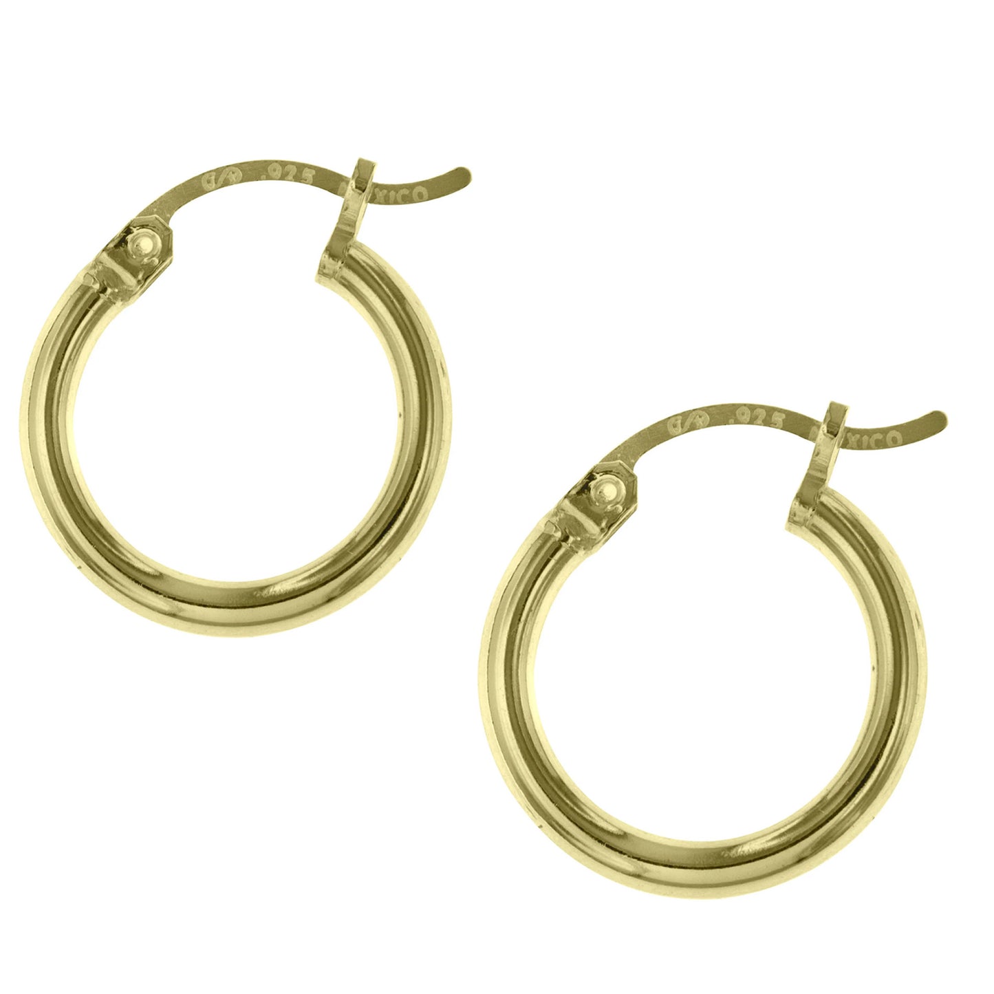 20mm OD Round Tube Round Hoop Earrings