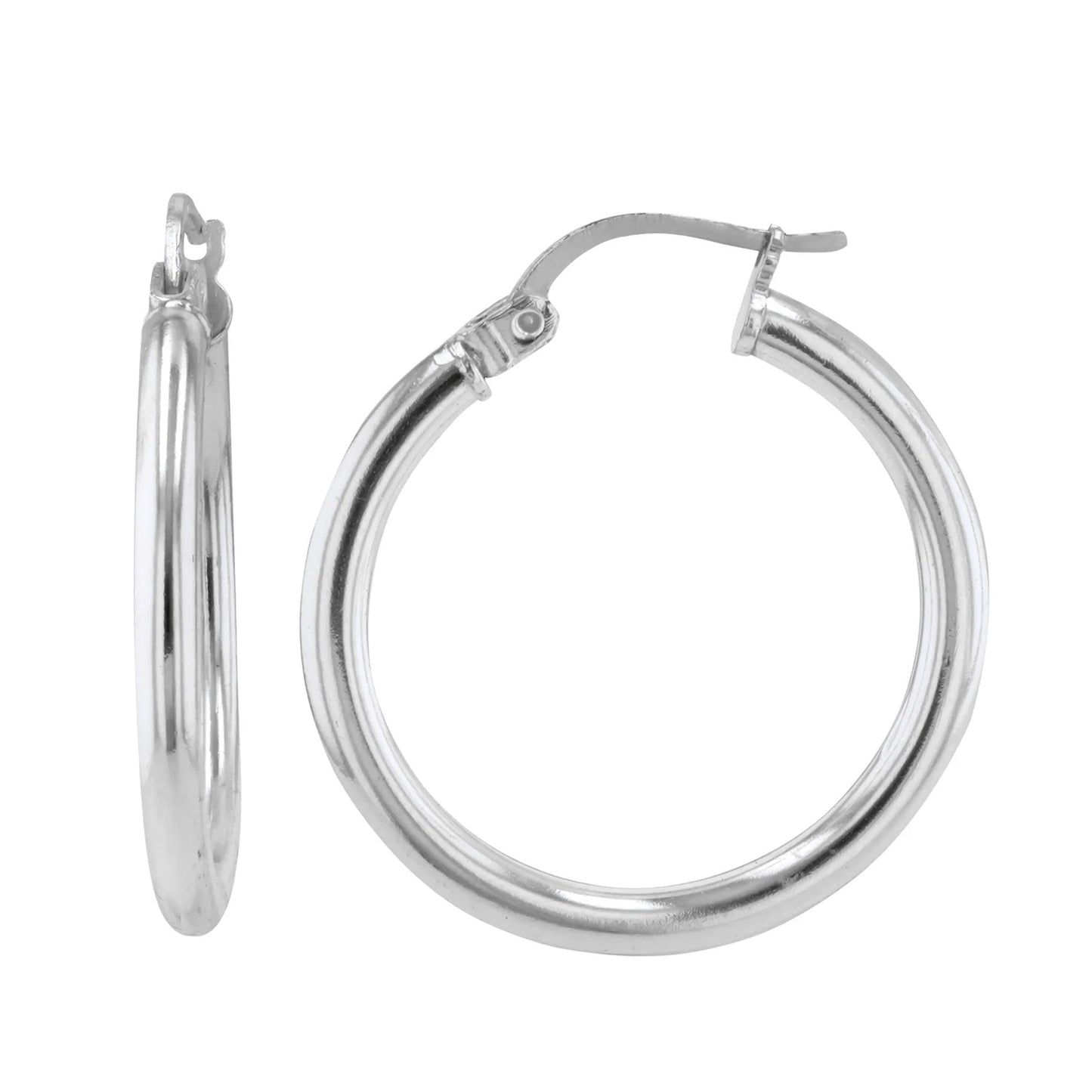 2.5mmx25mm Polished Hoop Earrings