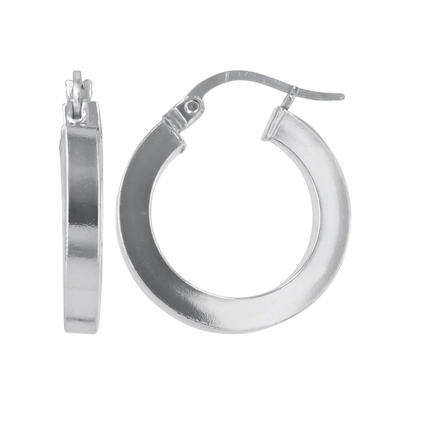 3mmx30mm Square Tubed Polished Earrings