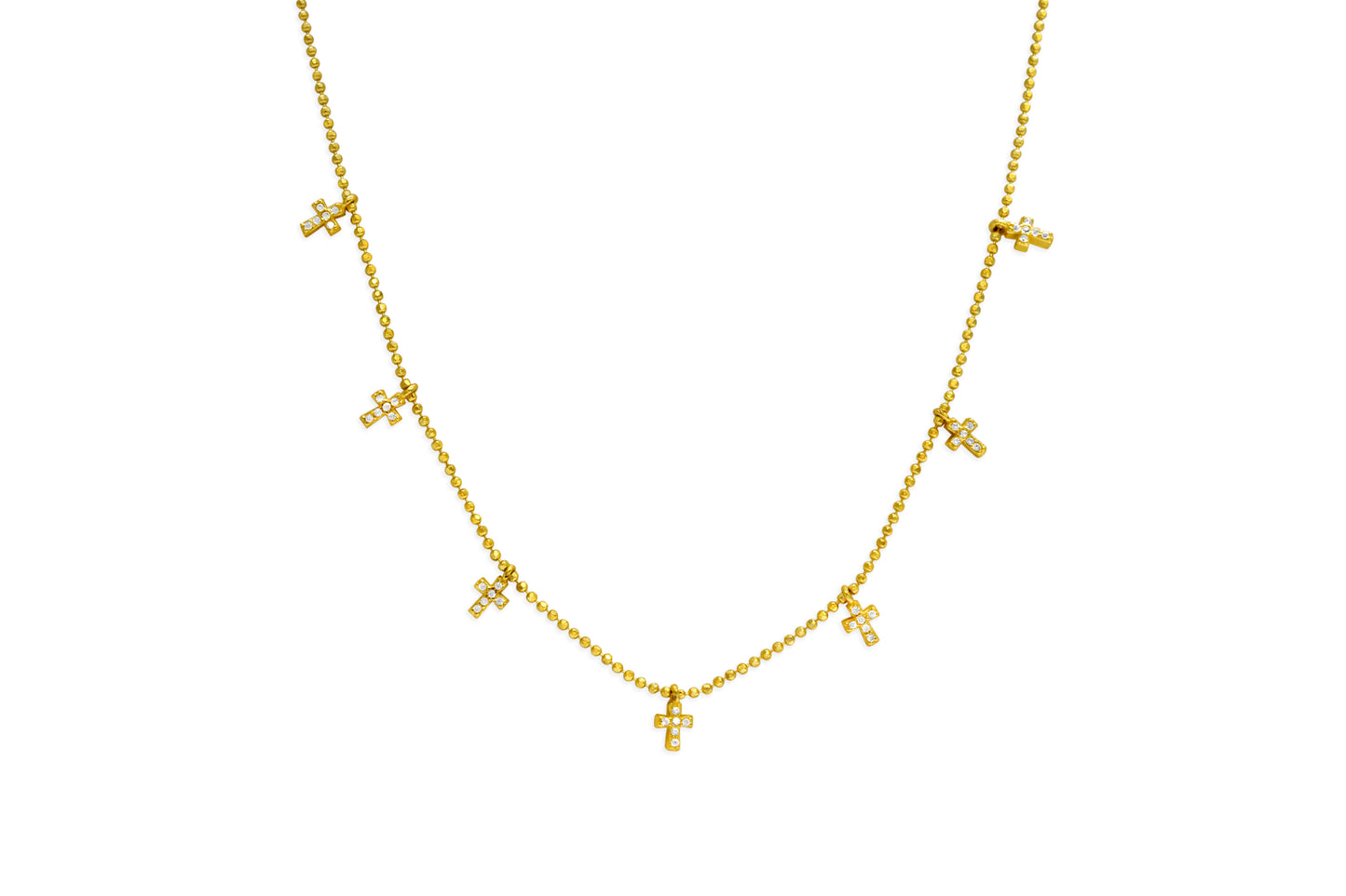 CZ Mini Cross Necklace