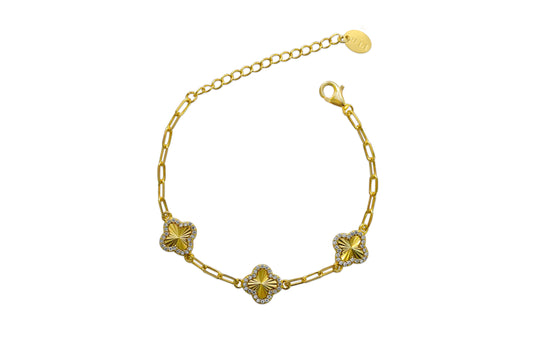 Shine Bright! Burst Clover Chain Bracelet