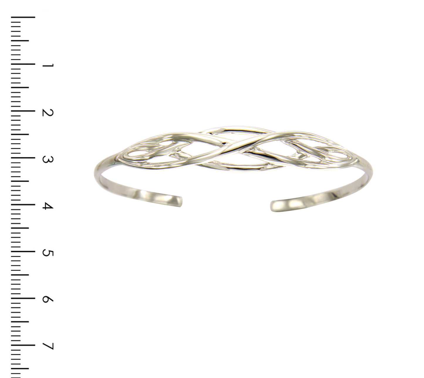 STERLING  SILVER  LOVE KNOT BANGLE