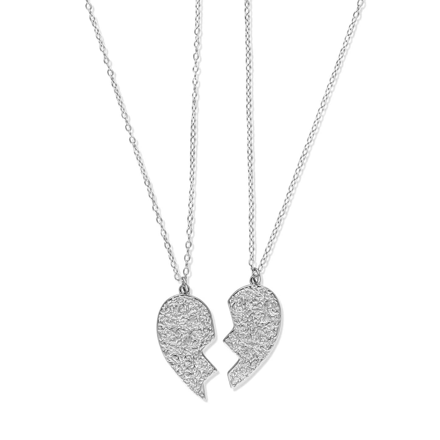 STERLING SILVER 16+1" FRIENDSHIP NECKLACE SET (2 NECKLACES)