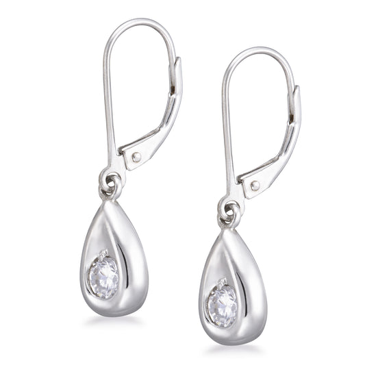 STERLING SILVER CZ  EARRING