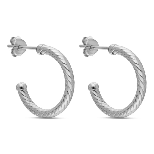 STERLING SILVER 20MM HOOP STUD