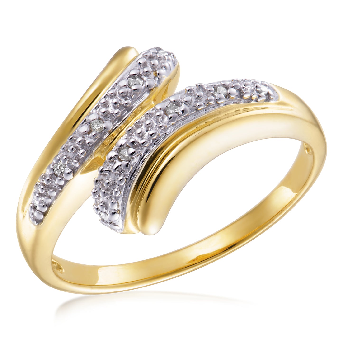 STG SILVER GOLD PLATED 6 DIAMONDS X0.0033CT