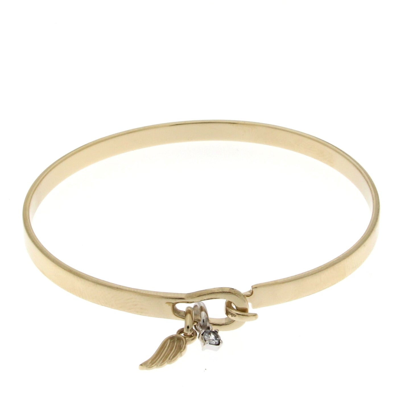 STERLING SILVER GOLD PLATED " BLESSED "  BANGLE